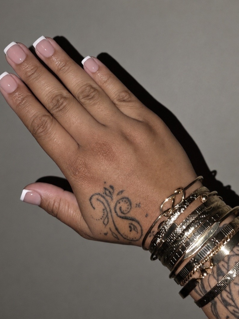 Gold Tone Stacked Bangle Bracelet Set - Women Jewelry